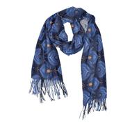 Sciarpa invernale essenziale in cashmere per le donne per la cena Genesis Blue bufandas y chales para mujer