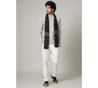 Sciarpa Invernale Uomo Handmade Cashmere Righe Lana India Collo Nero/Marrone