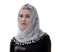 Sciarpa lavorata a maglia moda motivo floreale fazzoletto da collo versatile sciarpa versatile accessorio moda stili di personalità, B, Taglia unica