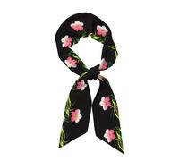 Sciarpa lunga da donna con stampa floreale di cinchona, misura 119,1 x 7,9 cm, mostra personalità ed eleganza,