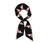 Sciarpa lunga da donna con stampa floreale di cinchona, misura 119,1 x 7,9 cm, mostra personalità ed eleganza,