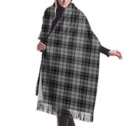 Sciarpa lunga da donna, scialle in tartan del Regno Unito, scialle al tatto in cashmere, sciarpa invernale calda, 195,6 x 68,6 cm, Douglas Grey Vestiarium Scoticum Clan Tartan 5, Etichettalia unica