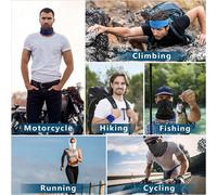 Sciarpa/maschera per il viso estiva con protezione UV e raffreddamento, traspirante per ciclismo, motociclismo e sci Bianco,nero,rosso brillante,rosa,rosa rossa,Colore sabbia,grigio scuro,cielo blu,Co