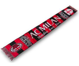 SCIARPA MILAN Originale AC ACM 1899 Rosso Nera STADIO SAN SIRO Ufficiale 140cm