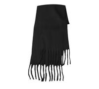 Sciarpa morbida da donna tinta unita sciarpa con stile casual morbida e tinta unita grande per capelli sciarpa calda guanti con sciarpa da uomo, Nero , A
