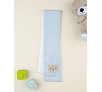 Sciarpa neonato azzurra con orsetto