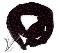 Sciarpa nera a pois uomo donna grande pashmina calda fulard leggero misto seta