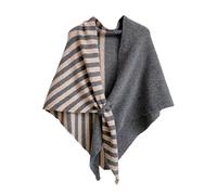Sciarpa Pashmina, a maglia, sciarpe, cardigan, cappello, spalla, top, maglione, sciarpa, cachi, Taglia unica