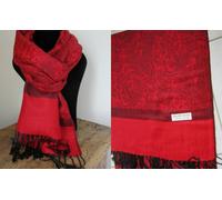 Sciarpa Pashmina Lana & Seta Frangia Stola Scialle Sciarpa Uomo / Nuovo da Donna