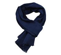 Sciarpa pashmina, sciarpa invernale da uomo tinta unita frangia calda morbida vestiti accessori per il collo regali, blu navy, 70x12in(175x30cm)