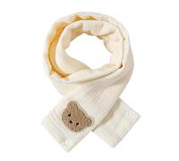 Sciarpa per bebè, morbida e delicata sulla pelle, con design a forma orso, fazzoletto da collo in cotone per 0-3 anni, abbigliamento autunnale e invernale, cravatte in cotone per bambini