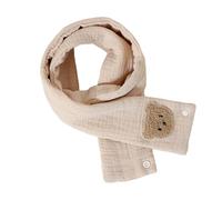 Sciarpa per bebè, morbida e delicata sulla pelle, con design a forma orso, fazzoletto da collo in cotone per 0-3 anni, abbigliamento autunnale e invernale, cravatte in cotone per bambini