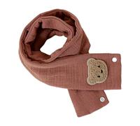 Sciarpa per bebè, morbida e delicata sulla pelle, con design a forma orso, fazzoletto da collo in cotone per 0-3 anni, abbigliamento autunnale e invernale, cravatte in cotone per bambini