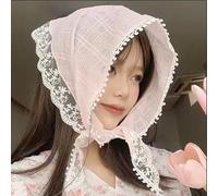 Sciarpa per capelli a triangolo con fiori dolci donne ragazze sciarpa quadrata fascia coreano francese pastorale copricapo estivo in pizzo