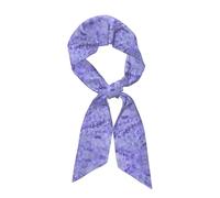 Sciarpa per capelli con stampa di fiori colorati viola lavanda per borse da donna, sciarpe per borse, sciarpe leggere e alla moda in raso di seta