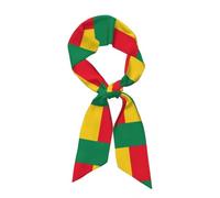 Sciarpa Per Donna,Motivo A Bandiera Del Benin,Fascia Per Capelli Simile Alla Seta,Bandana Alla Moda Colorate,Avvolgente Con Manico Per Borsa,Accessorio Per Capelli E Collo Multifunzionale