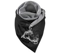 Sciarpa per Donna, Sciarpa Boho Donna con Stampa Piume Sciallo Avvolgente Invernale Corto e Caldo