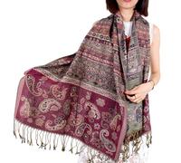 Sciarpa per la testa che si mantiene al caldo, perfetta per sci e campeggio, unisex, elegante sciarpa per grandi foulard all'aperto, Rosa rosso, Taglia unica