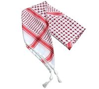 Sciarpa per la testa per tenere al caldo per sci e campeggio nappe fazzoletto da collo elegante sciarpa scialle per esterni Keffiyeh Head Wrap, Rosso, Taglia unica