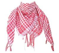 Sciarpa per la testa per tenere al caldo, perfetta per sci e campeggio nappe fazzoletto da collo elegante sciarpa scialle per attività all'aperto Keffiyeh, Rosso, Taglia unica