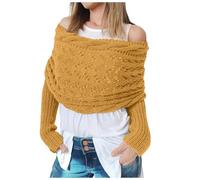 Sciarpa Poncho Donna Invernale a Maglia con Maniche Morbida e Calda come un Maglione Perfetta per l'Autunno e l'Inverno Stile Unico che Unisce Calore Fashion Elegante