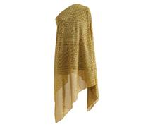 Sciarpa protettiva solare in chiffon con perle, sottile e morbida, per attività all'aperto, sciarpa in poliestere traspirante, Giallo Terroso, taglia unica
