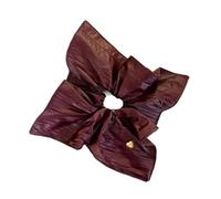 Sciarpa quadrata a forma di cuore da 1 pezzo con cerchio grande e fermaglio for capelli a coda cavallo bassa(1pc red)