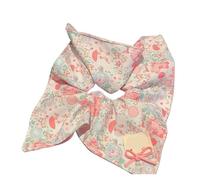 Sciarpa quadrata a forma di fiocco da 2 pezzi, fascia for intestino crasso, corda for capelli legata a coda cavallo nuovo stile, accessorio for chignon principessa femminile(1pc pink)