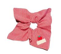 Sciarpa quadrata a forma di fiocco da 2 pezzi, fascia for intestino crasso, corda for capelli legata a coda cavallo nuovo stile, accessorio for chignon principessa femminile(1pc red)