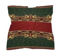 Sciarpa quadrata da donna in raso, motivo vintage rosso e oro, sciarpa per capelli, sciarpa alla moda, accessorio per borsa, borsa, cintura, 63,5 cm
