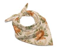 Sciarpa quadrata di seta colorata con fiocco di zucca sciarpa leggera per autunno autunno foglie d'acero sciarpe avvolge per capelli sciarpa traspirante regali per donne uomini, Multicolore, 60x60cm