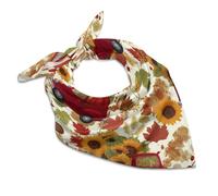 Sciarpa quadrata di seta con foglie d'acero e zucca, sciarpa leggera per il collo, sciarpa autunnale per raccolti per capelli, traspirante, regalo per donne e uomini, Multicolore, 60x60cm