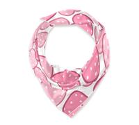 Sciarpa quadrata di seta dell'involucro di modo per le donne per il Natale 35 '' Carino Cartoon Cuore Rosa chal para mujer
