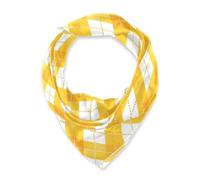 Sciarpa quadrata di seta dell'involucro di modo per l'indiano per la sera 35.4 Pollici Buffalo Plaid Bright Yellow1 bufanda para mujer