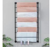 Sciarpa Rack A Parete Sciarpe in Metallo Organizzatore di Seta Appendiabiti Appendiabiti Sciarpe Tessuto Appeso Cravatta Cravatta Nastro Titolare Negozio di Abbigliamento, A, 9-tier/L70xH120cm