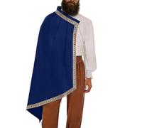 Sciarpa rinascimentale da uomo - Mezza mantella in poliestere 130 x 65 cm | Mantello in costume medievale LARP, cosplay, Halloween, carnevale, spettacolo teatrale, festa a tema, casa, scuola, capo