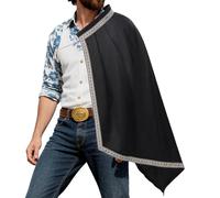 Sciarpa rinascimentale da uomo - Mezza mantella in poliestere 130 x 65 cm | Mantello in costume medievale LARP, cosplay, Halloween, carnevale, spettacolo teatrale, festa a tema, casa, scuola, capo