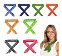 Sciarpa rinfrescante estiva, Veloce Fresco Ghiaccio Asciugamano Sensazione Fredda Sciarpa Collo Avvolgimento Fascia Raffreddante Foulard Ciclismo All'aperto, 8 Pezzi