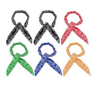 Sciarpa Rinfrescante Per Il Collo Da 6 Pezzi, Sciarpa Con Sensazione Di Freddo, Sciarpa Rinfrescante Per Esterni, Sciarpa Stampata, Sciarpa Sportiva, Adatta Per Fitness, Golf, Yoga E Altri Sport