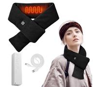 Sciarpa riscaldante USB riscaldata con power bank da 1800 mAh, scaldacollo elettrico per uomo e donna, con 3 livelli di calore USB, scaldacollo, scaldacollo elettrico