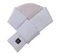 Sciarpa riscaldata, cuscinetto di calore del collo USB, sciarpa invernale, sciarpa riscaldata con 3 livelli di riscaldamento, peluche massaggio elettrico Wrap per campeggio esterno unisex (grigio)