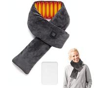 Sciarpa riscaldata da donna ricaricabile, scaldacollo, scaldacollo elettrico riscaldato con power bank da 5000 mAh, termica senza fili, per uomini e donne, regalo per la famiglia