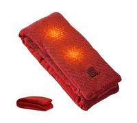 Sciarpa riscaldata elettrica - 3 temperature controllo impermeabile - sciarpa riscaldata USB - per donne uomini lui adulti padri madri mariti mogli, Rosso ciliegia, Refer to description