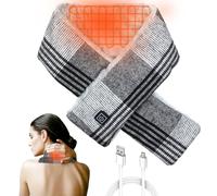 Sciarpa riscaldata per uomo e donna, cuscino riscaldante per il collo con cuscino riscaldante contro dolori al collo e alle spalle, tre livelli di temperatura, riscaldamento rapido (Colore arancione)
