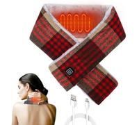 Sciarpa riscaldata per uomo e donna, cuscino riscaldante per il collo con cuscino riscaldante contro dolori al collo e alle spalle, tre livelli di temperatura, riscaldamento rapido (Colore arancione)