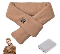 Sciarpa riscaldata ricaricabile, scaldacollo elettrico, regolabile a 3 livelli, con batteria da 5000 mAh, scaldacollo senza fili, per donne e uomini, essenziale per il freddo in ufficio (marrone caffè