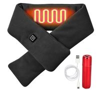 Sciarpa riscaldata: sciarpa riscaldata USB con power bank da 1800 mAh, scaldacollo elettrico per uomo e donna, con 3 livelli di calore USB, scaldacollo, scaldacollo elettrico