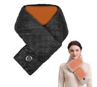 Sciarpa riscaldata, USB riscaldata, collo, tre impostazioni di temperatura, cuscino riscaldante per il collo, scialle riscaldante, campeggio all'aperto, regali per adulti e bambini (nero)