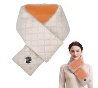 Sciarpa riscaldata, USB riscaldata, collo, tre impostazioni di temperatura, cuscino riscaldante per il collo, scialle riscaldante, campeggio all'aperto, regali per adulti bambini (colore beige)