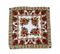 Sciarpa Scialle Invernale Sciarpe 70*70Cm Sciarpa Floreale Russa Da Donna, Di Lusso, Con Stampa Floreale, Bandana Quadrata, Fascia Per Capelli Da Donna, Sciarpe, Fazzoletto Da Taschino, Bian